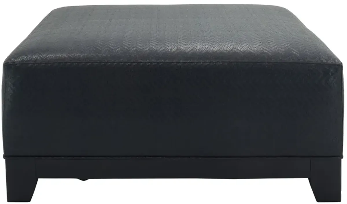 Wilkinson Cocktail Ottoman in Wicker Park Ebony by H.M. Richards