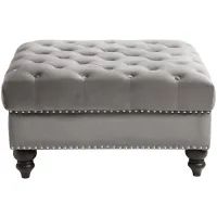 Nola Ottoman in Dark Gray by Glory Furniture