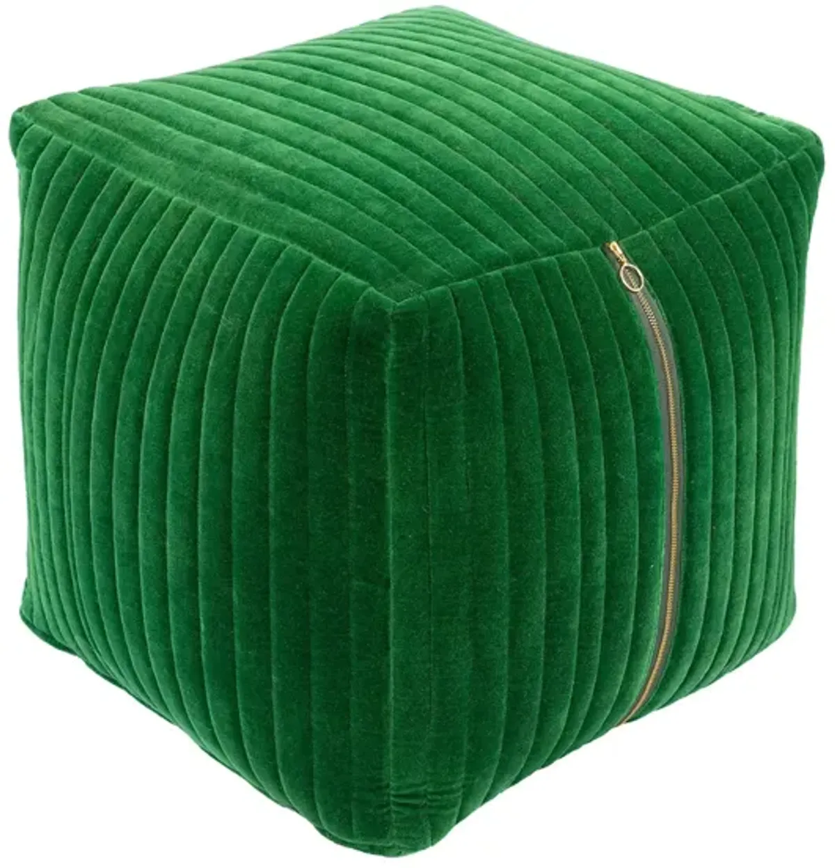 Arianna Pouf in Dark Green by Surya