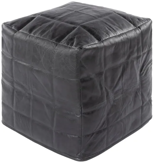 Barrington Pouf in Black by Surya