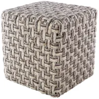 Cordoba Pouf in Charcoal, Camel, Light Gray, Cream by Surya
