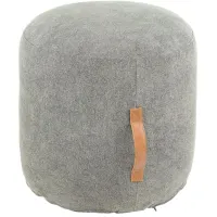 Frederick Pouf in Charcoal, Light Gray, Camel by Surya