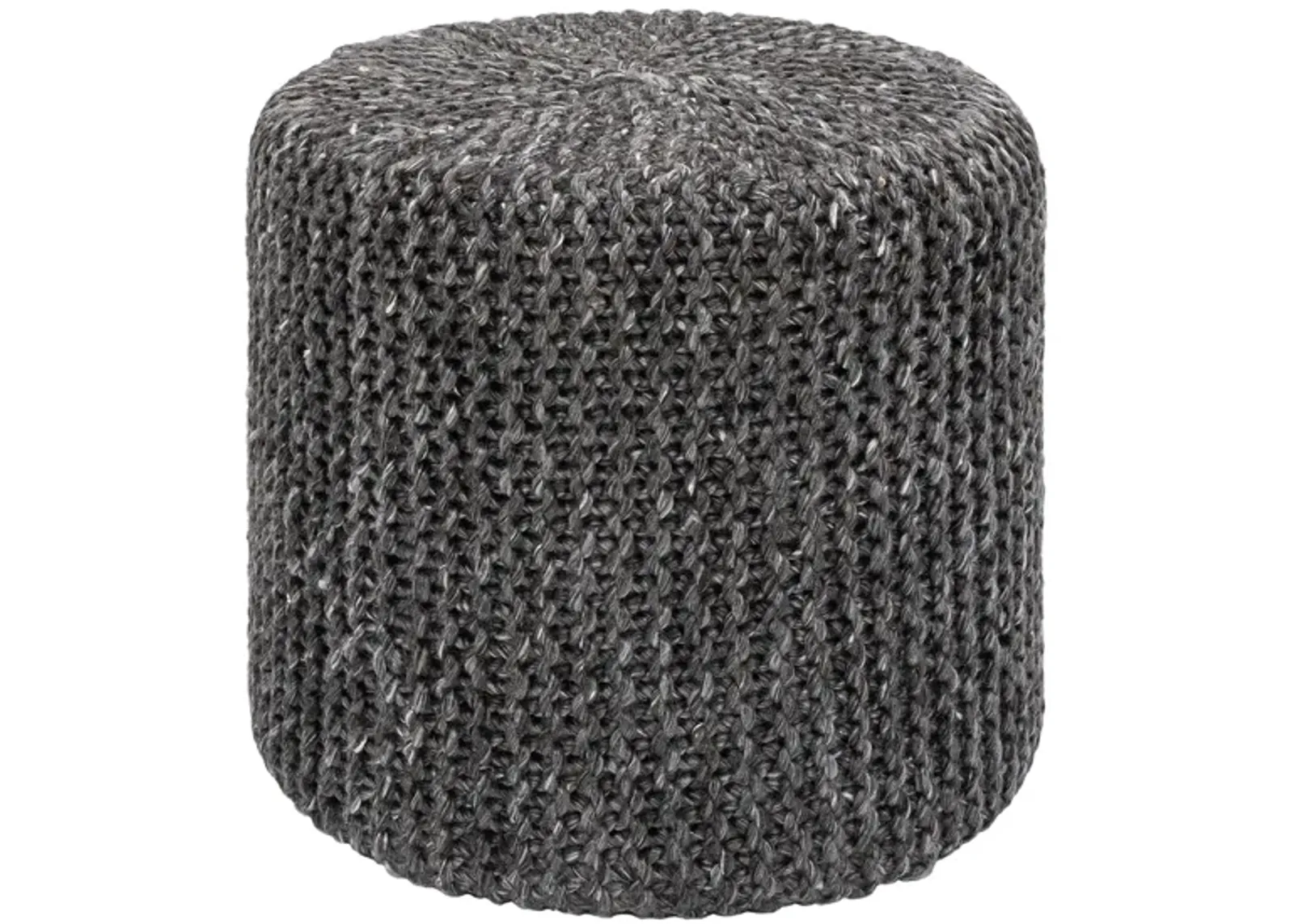 Prado Pouf in Charcoal by Surya