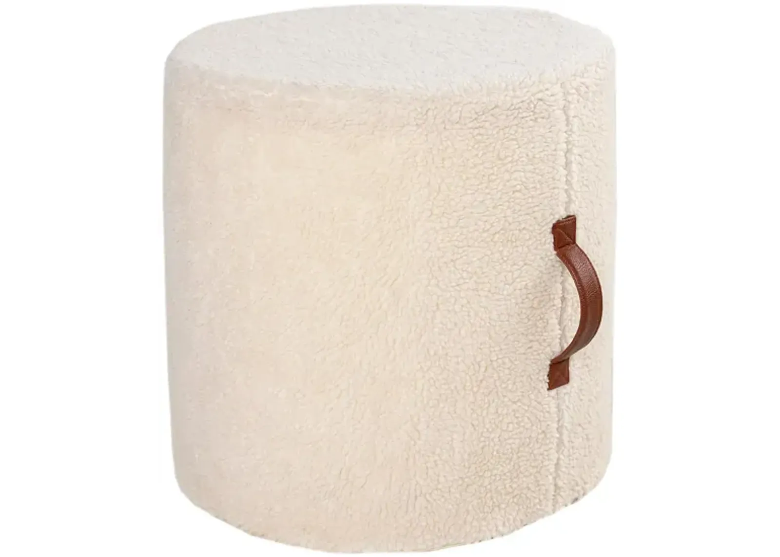 Shepherd Pouf in Cream, Camel by Surya