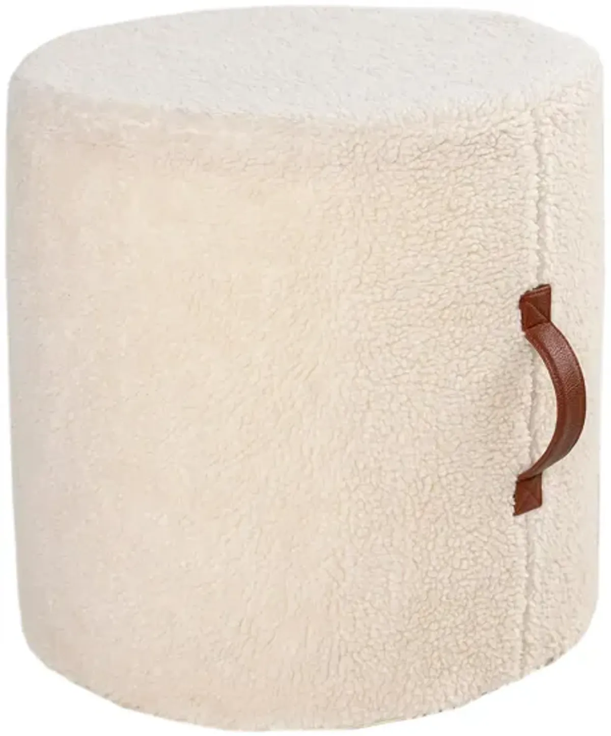 Shepherd Pouf in Cream, Camel by Surya