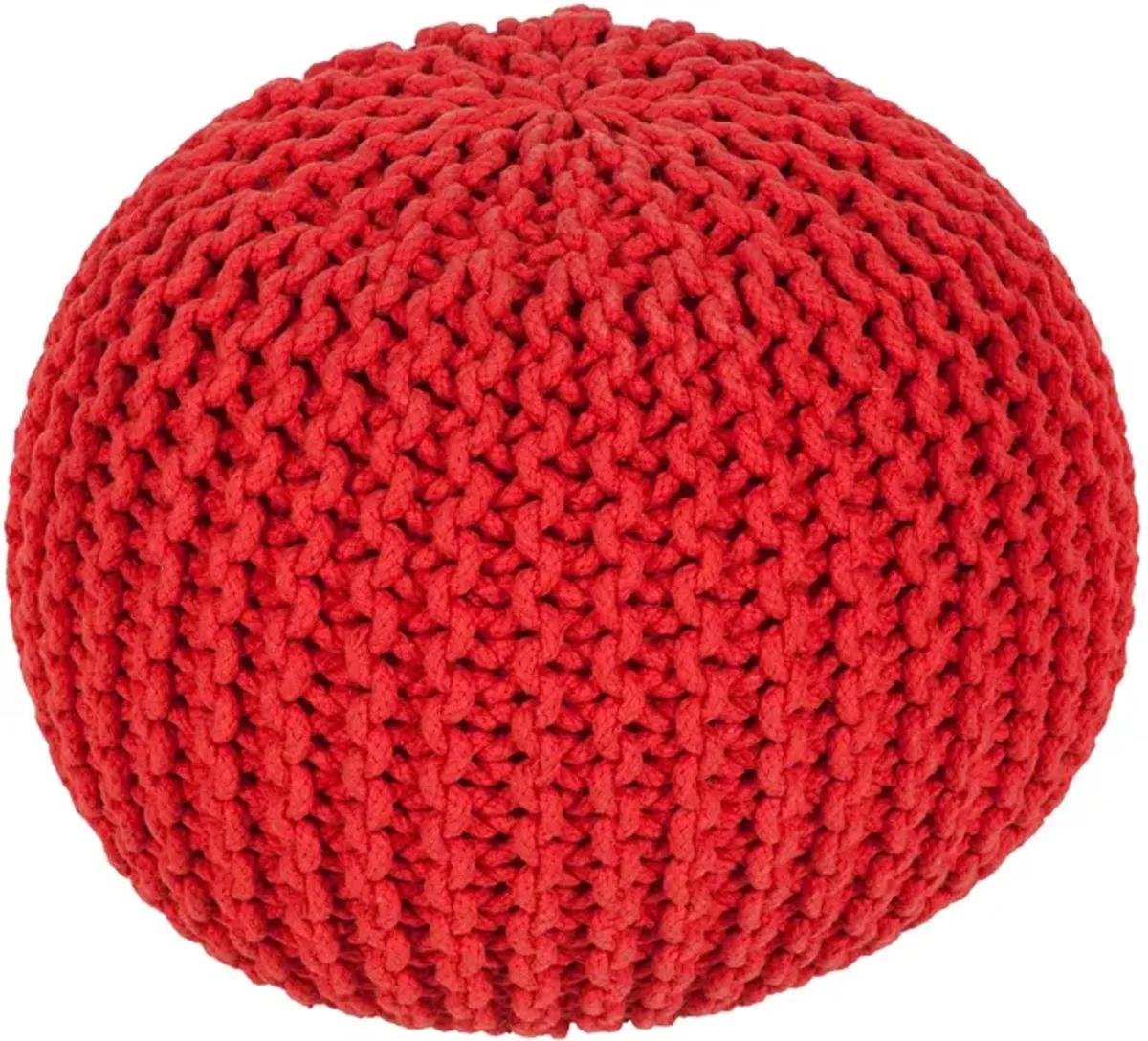 Malmo Pouf in Bright Red by Surya