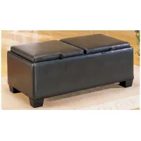 Marsella Cocktail Ottoman in Black by Homelegance