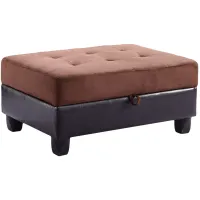 Gallant Storage Ottoman in Chocolate by Glory Furniture