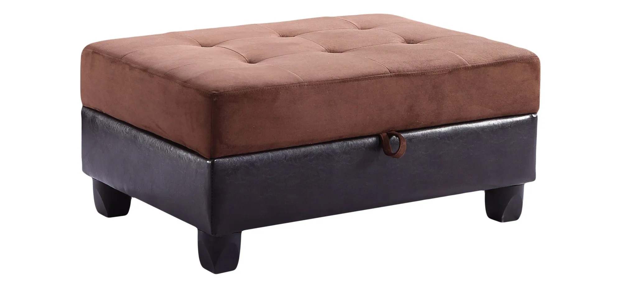 Gallant Storage Ottoman in Chocolate by Glory Furniture