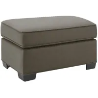 Glendora Ottoman in Suede So Soft Graystone by H.M. Richards