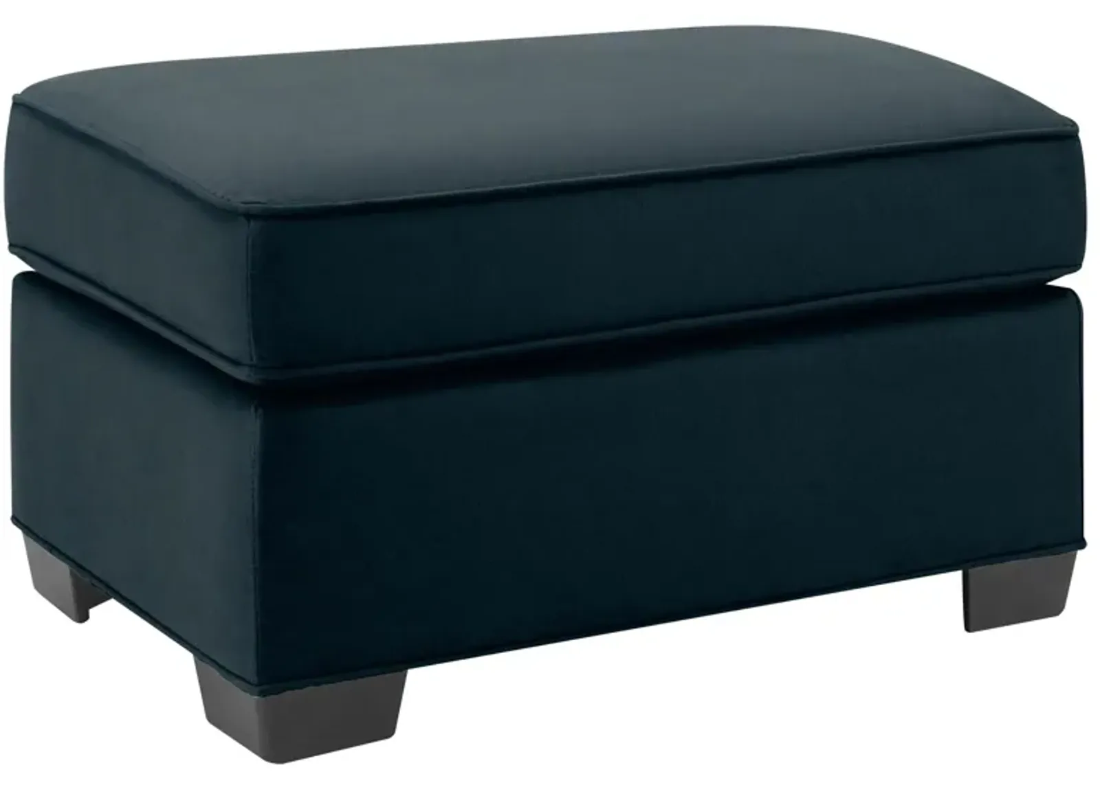 Glendora Ottoman in Suede So Soft Midnight by H.M. Richards