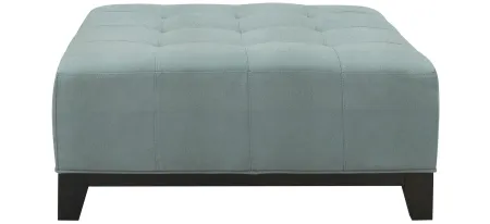 Cityscape Cocktail Ottoman in Suede So Soft Hydra by H.M. Richards