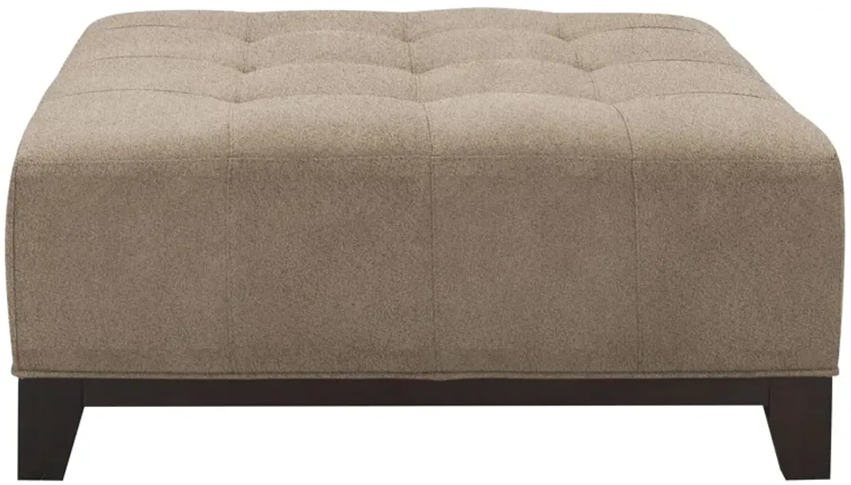 Cityscape Cocktail Ottoman in Suede So Soft Mineral by H.M. Richards