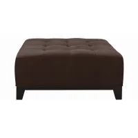 Cityscape Cocktail Ottoman in Suede So Soft Chocolate by H.M. Richards