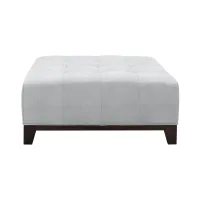 Cityscape Cocktail Ottoman in Suede So Soft Platinum by H.M. Richards