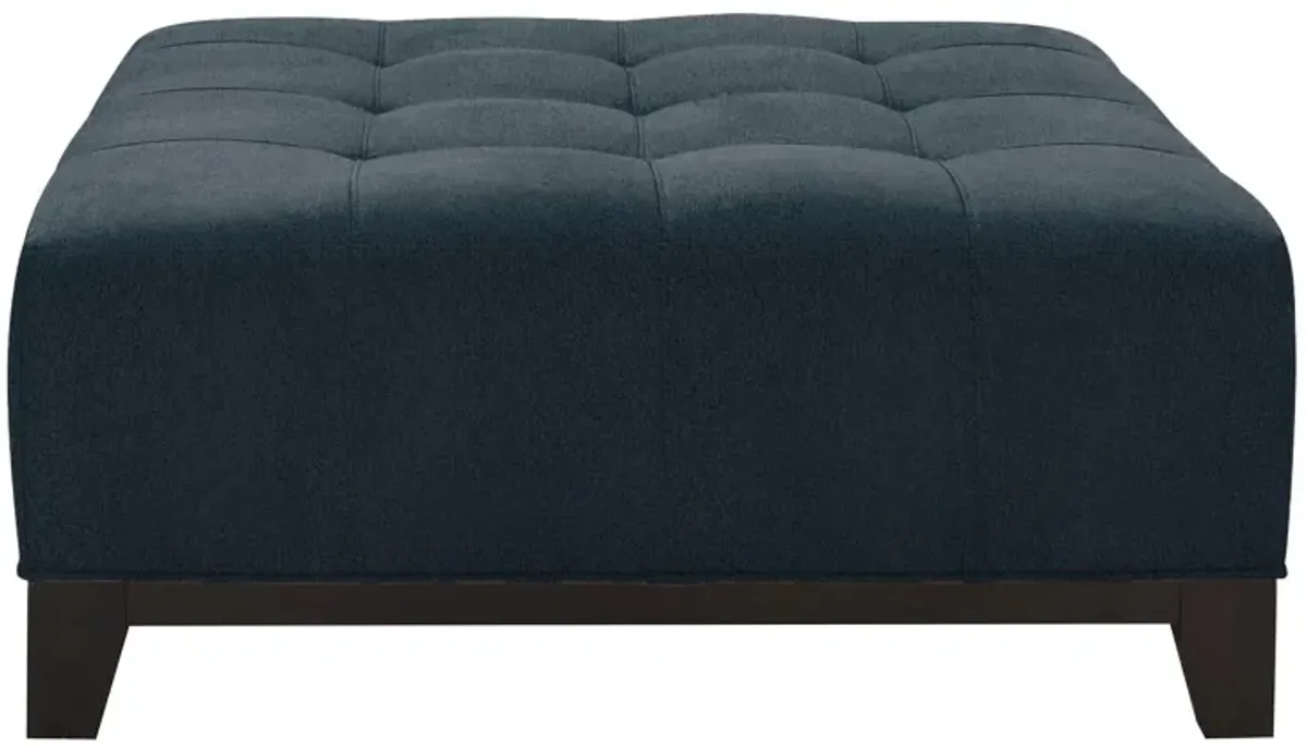 Cityscape Cocktail Ottoman in Suede So Soft Midnight by H.M. Richards