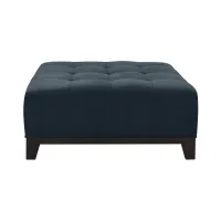 Cityscape Cocktail Ottoman in Suede So Soft Midnight by H.M. Richards