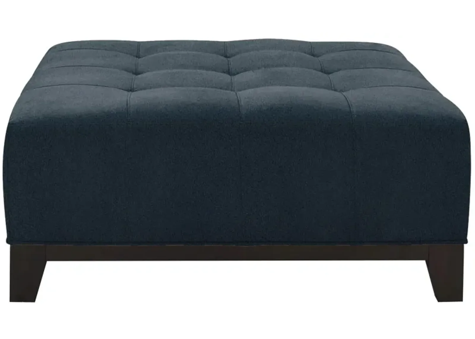 Cityscape Cocktail Ottoman in Suede So Soft Midnight by H.M. Richards