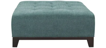 Cityscape Cocktail Ottoman in Santa Rosa Turquoise by H.M. Richards
