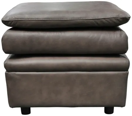 Uptown Ottoman in Urban Driftwood by Omnia Leather