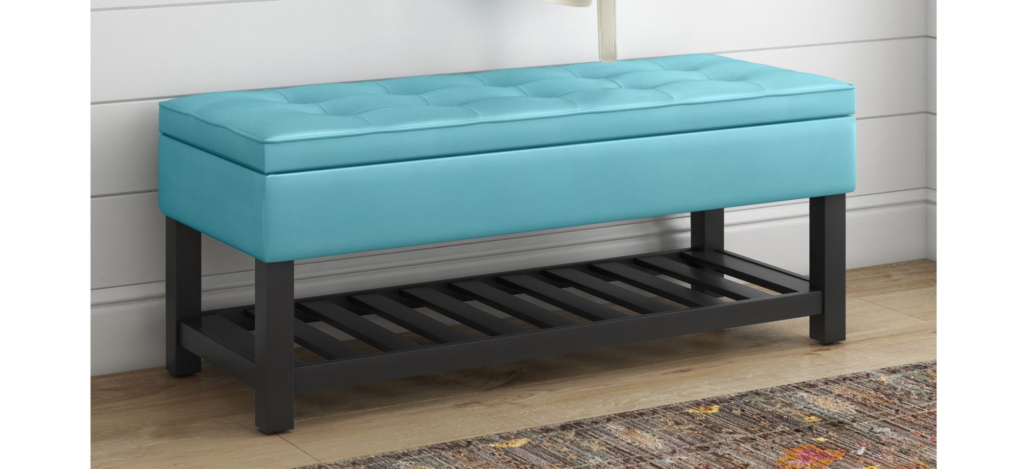 Cosmopolitan Storage Ottoman Bench with Open Bottom
