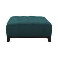 Cityscape Cocktail Ottoman in Elliot Teal by H.M. Richards