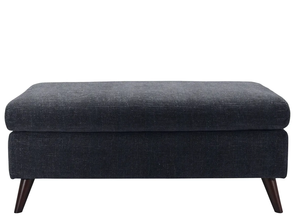 Caruso Ottoman in Sugar Shack Navy by H.M. Richards