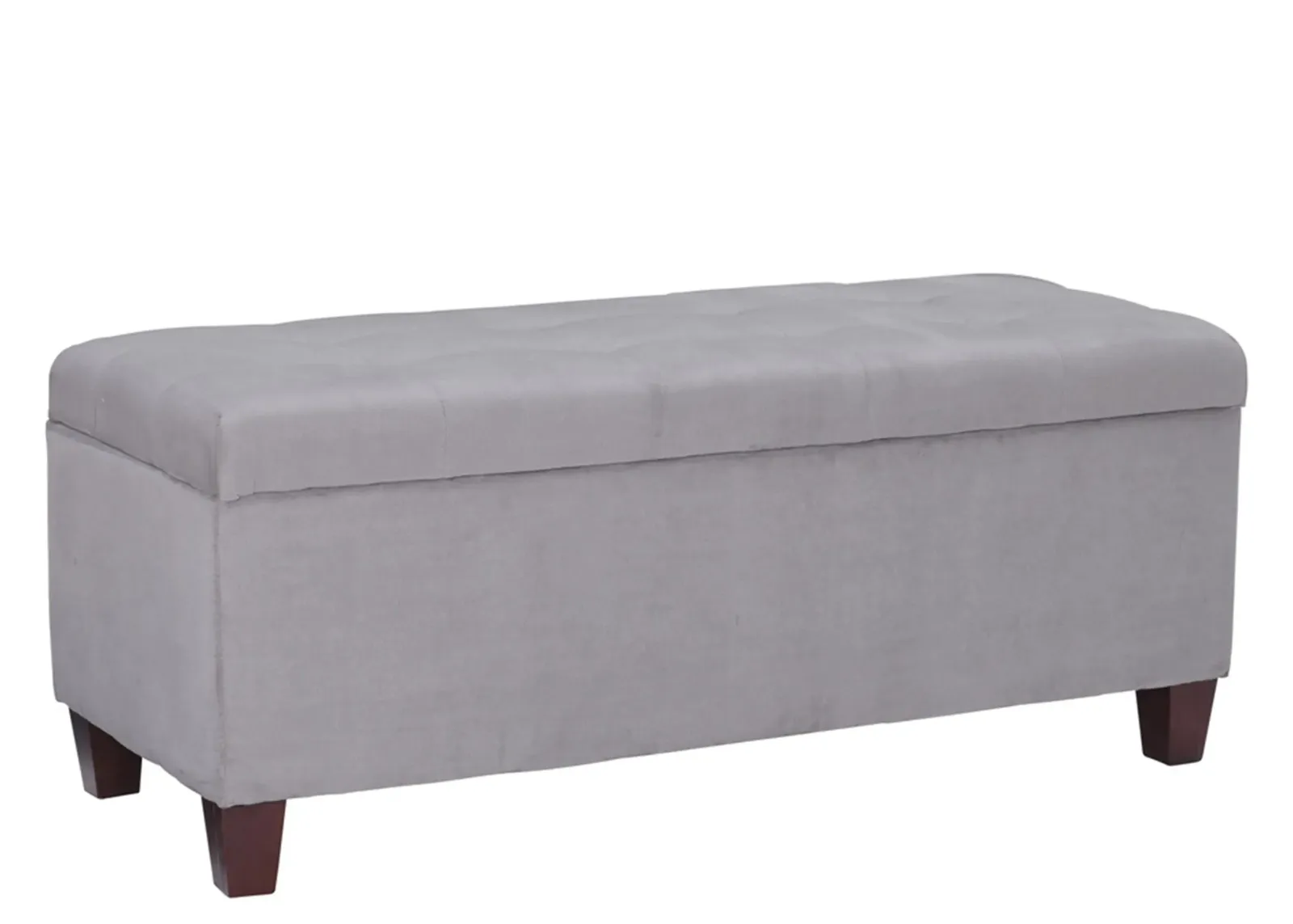 Carmen Storage Ottoman in Gray by Linon Home Decor