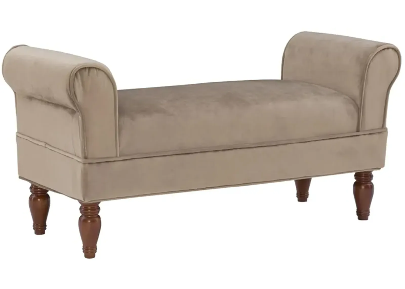 Lillian Bench in Beige/Coffee by Linon Home Decor