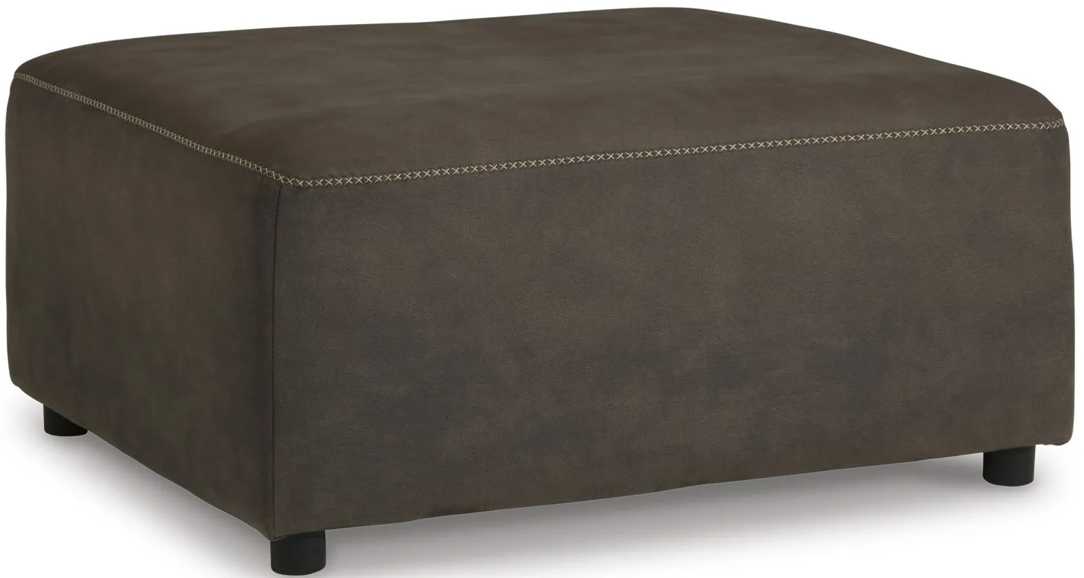Allena Oversized Accent Ottoman in Gunmetal by Ashley Furniture