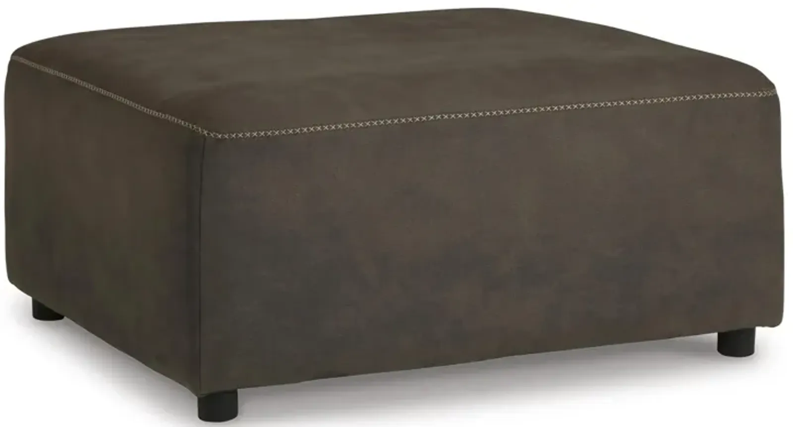 Allena Oversized Accent Ottoman in Gunmetal by Ashley Furniture