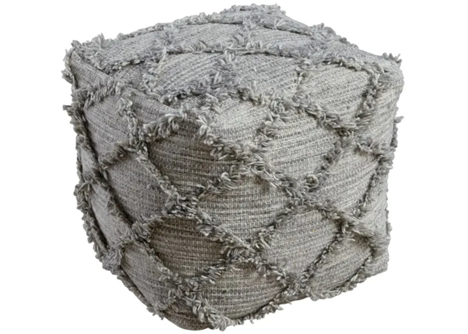 Adelphie Pouf in Natural/Gray by Ashley Express