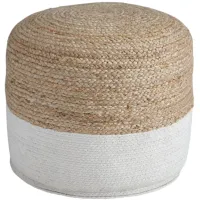 Sweed Valley Pouf in Natural/White by Ashley Express