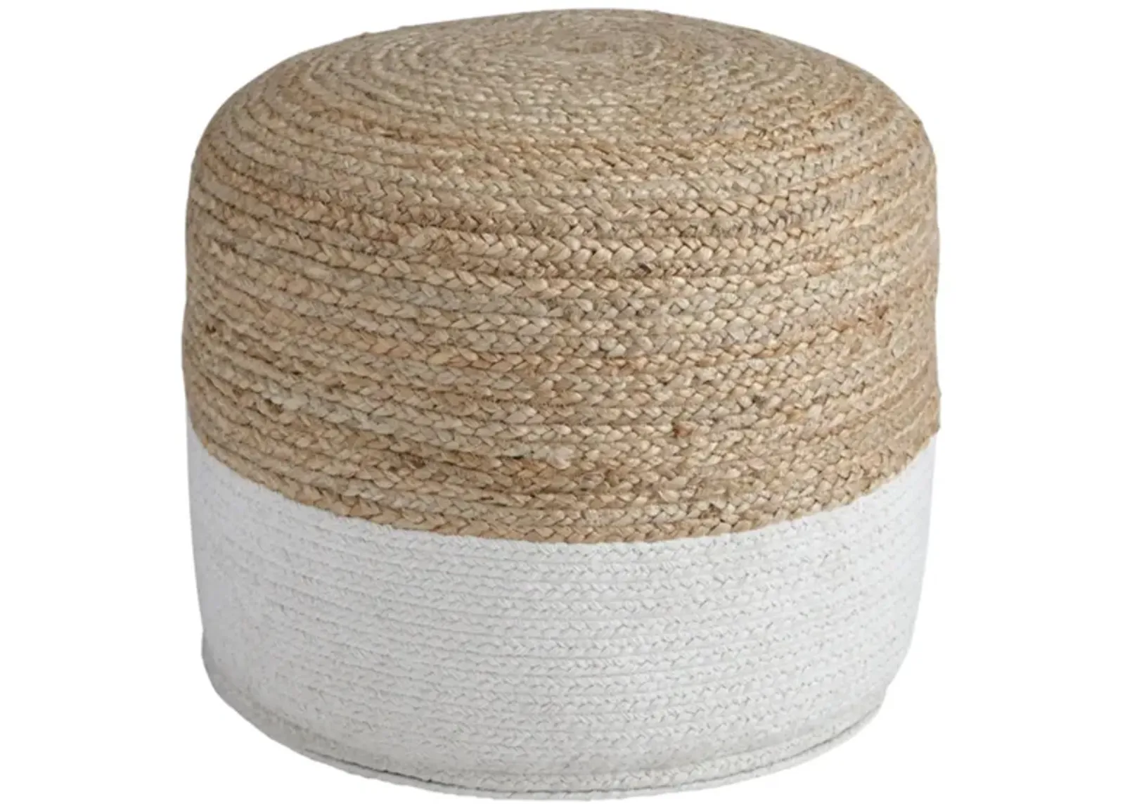 Sweed Valley Pouf in Natural/White by Ashley Express