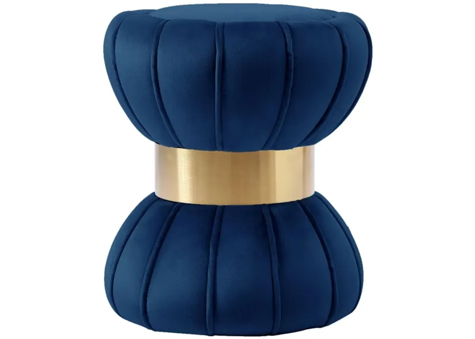 Vino Velvet Ottoman/Stool in Navy by Meridian Furniture