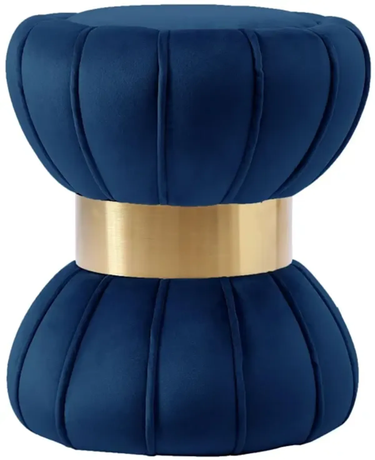 Vino Velvet Ottoman/Stool in Navy by Meridian Furniture