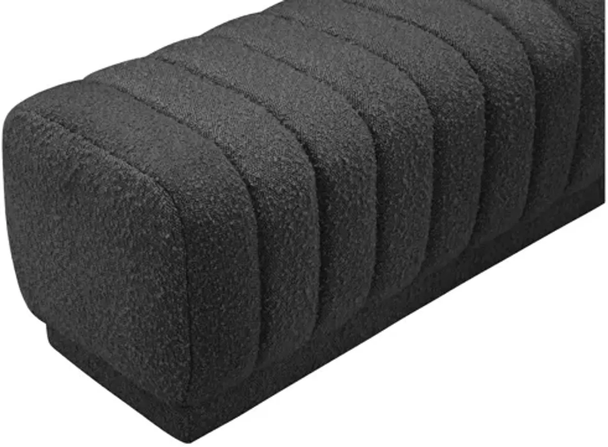 Heathrow Boucle Fabric Ottoman/Bench