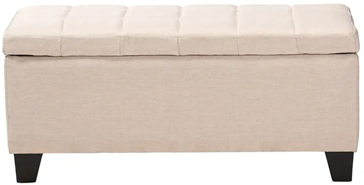 Fera Storage Ottoman in Beige by Wholesale Interiors