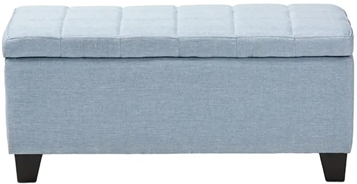 Fera Storage Ottoman in Light Blue by Wholesale Interiors