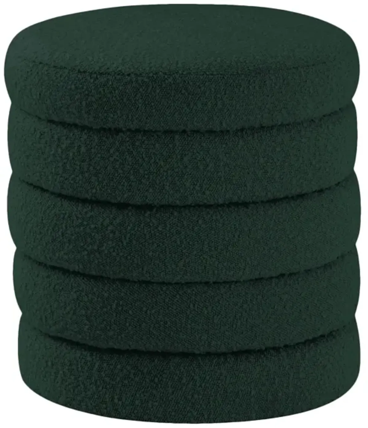 Aphia Boucle Fabric Ottoman/Stool in Green by Meridian Furniture