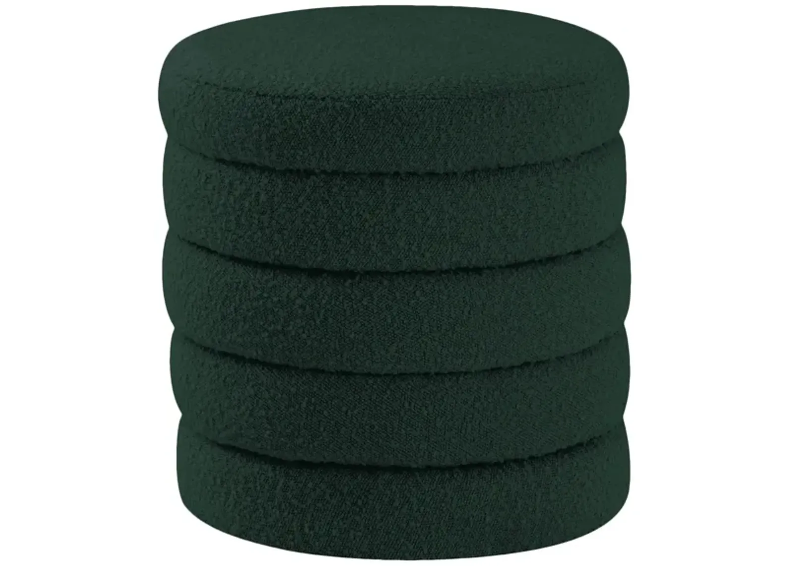 Aphia Boucle Fabric Ottoman/Stool in Green by Meridian Furniture