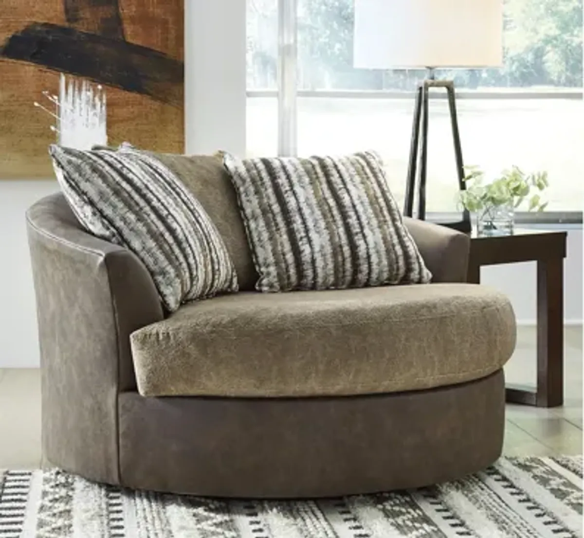 Alesbury Oversized Swivel Accent Chair