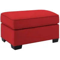 Glendora Ottoman in Suede So Soft Cardinal by H.M. Richards