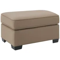 Glendora Ottoman in Suede So Soft Mineral by H.M. Richards