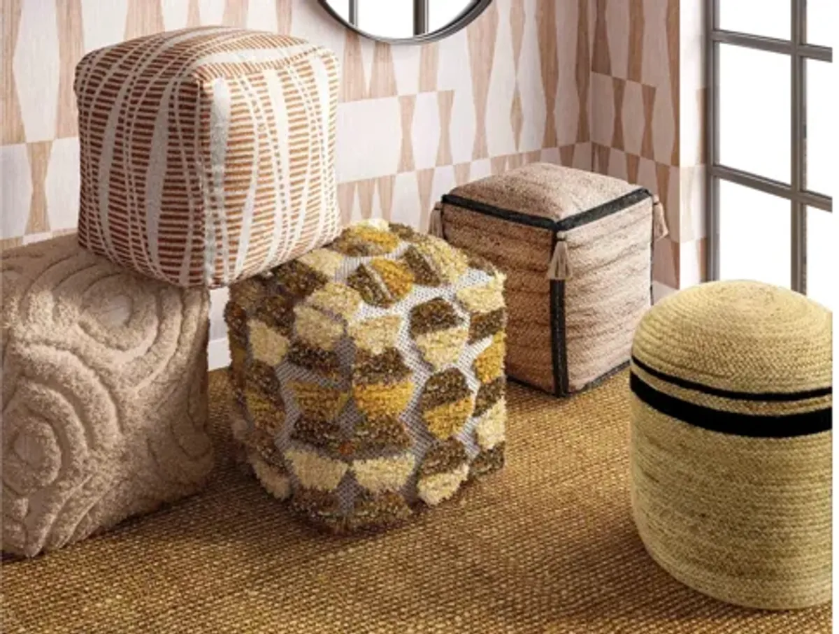 Ember Woven Pouf