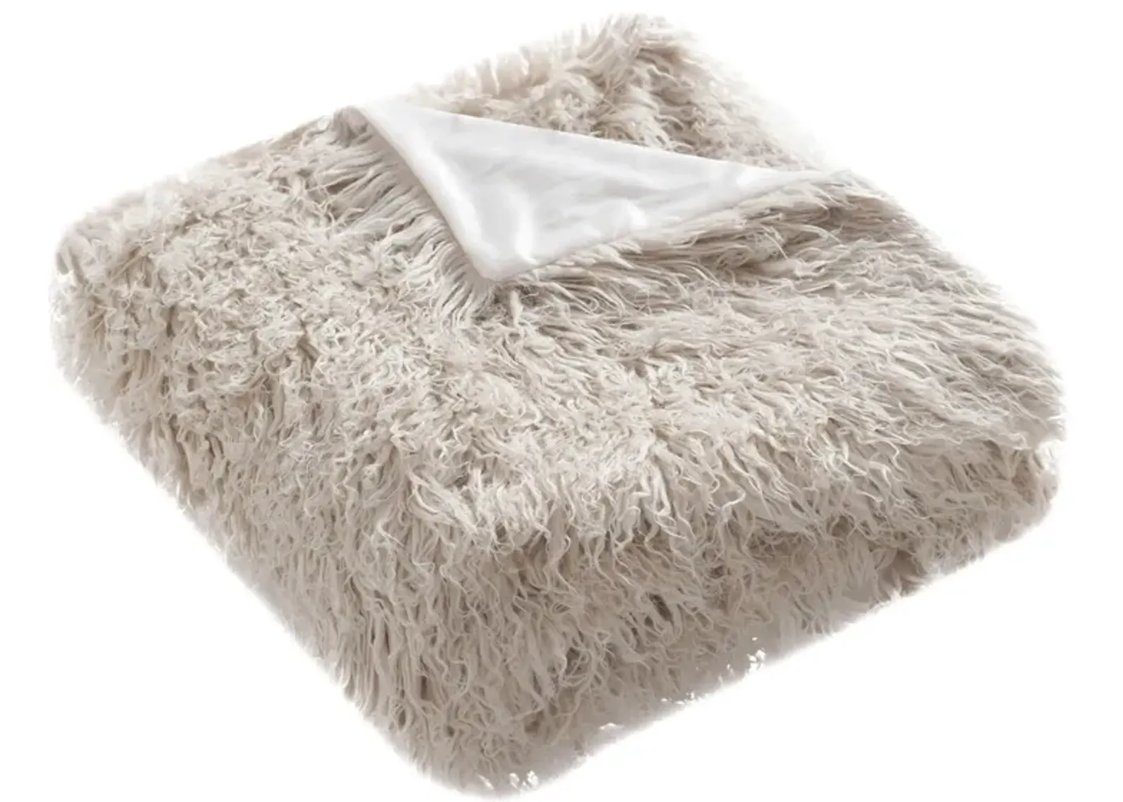 Sheepskin Throw in Taupe by Safavieh