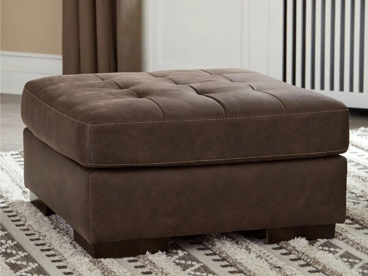 Maderla Oversized Accent Ottoman in Walnut by Ashley Furniture