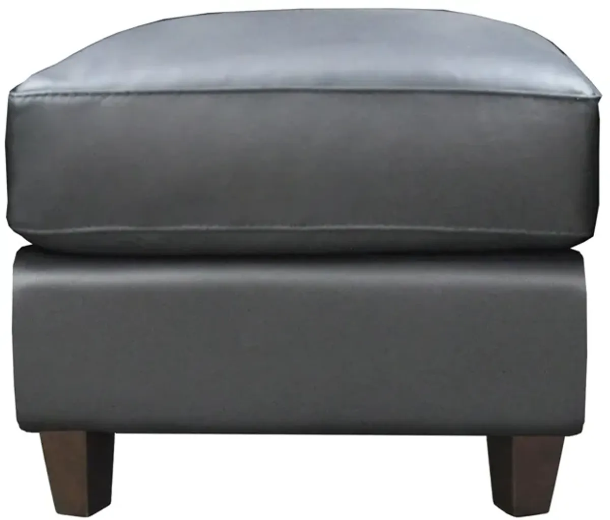 Ellis Ottoman in Denver Charcoal by Omnia Leather