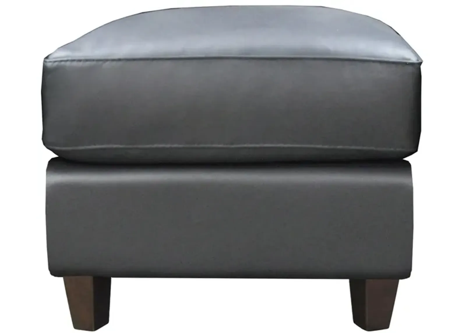 Ellis Ottoman in Denver Charcoal by Omnia Leather