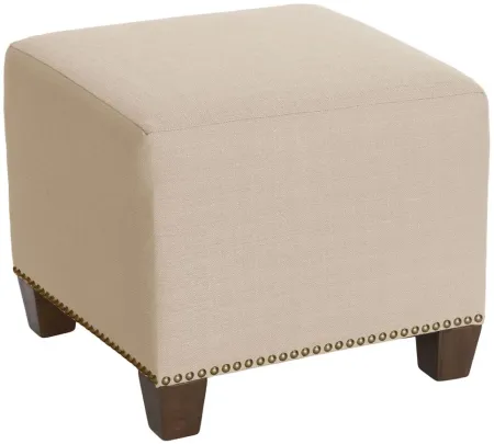Dylan Square Ottoman in Klein Ivory by Skyline